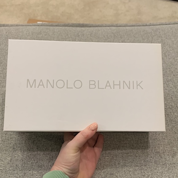 Manolo Blahnik Carolyne Kitten-Heel Halter Pumps - Picture 10 of 10